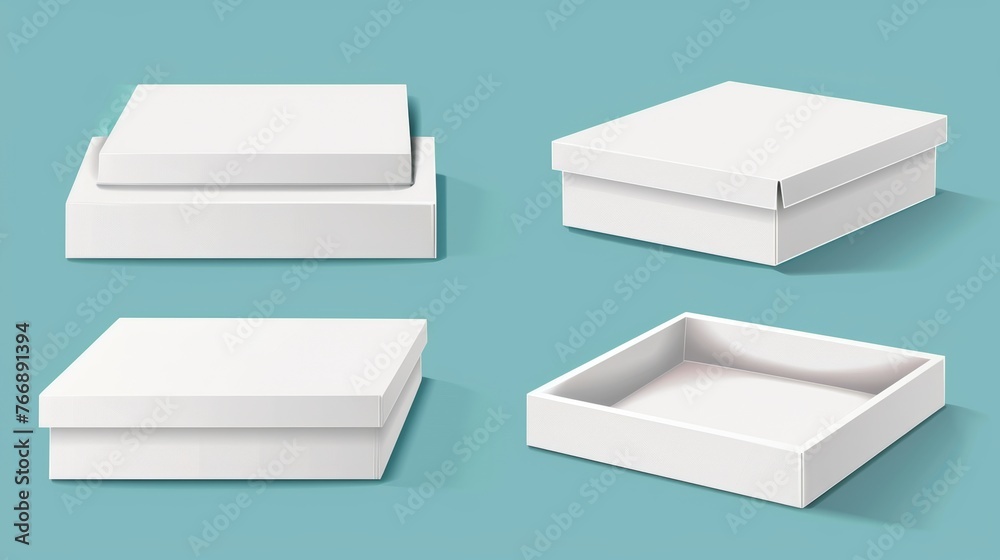 Poster design a flat blank box using this template. modern illustration.