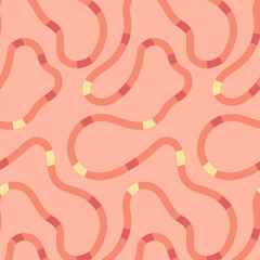 bold doodle lines seamless pattern. Abstract modern squiggle wavy ornament background. Fun colorful line Creative minimalist style art 