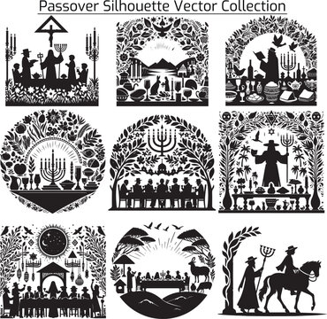 Passover silhouette vector