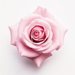 Pink Rose on white surface