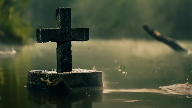 cross in the water