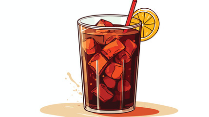 Isolated retro sketch of a soda Vector illustration