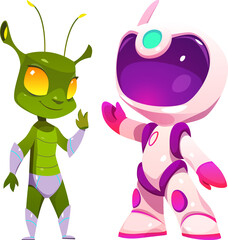 Astronaut and Alien © klyaksun