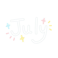 july hand draw decolative