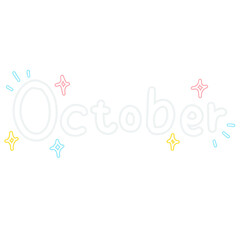 october hand draw decolative