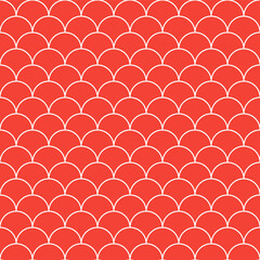 Red fish scales pattern. fish scales pattern. fish scales seamless pattern. Decorative elements, clothing, paper wrapping, bathroom tiles, wall tiles, backdrop, background.