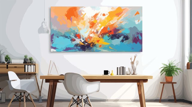 Oil painting on wall canvas. Abstract texture. Colorful 