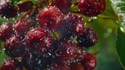 Fresh Dewy Berries Close-up