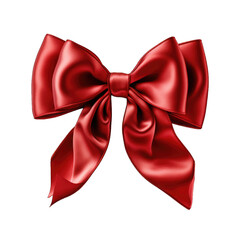 Beautiful red bow isolated transparent Background PNG