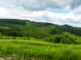Fototapeta na wymiar Summer landscape of the Carpathian Mountains