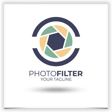 Vector photo target logo design template