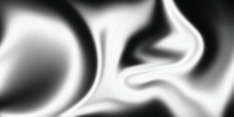 Silver metallic background. Silver liquid texture. Silver metallic surface. Beautiful drawing with the divorces and wavy lines in gray tones. Black and white background