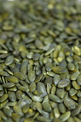 green organic pumpkin seeds texture