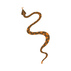 Occult snake icon, perfect for tattoos and witchcraft themes.
