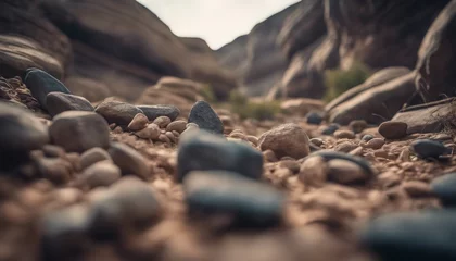 Photo sur Plexiglas Anti-reflet Couleur saumon canyon landscape, landscape with rocks, ravines, sand pit scene