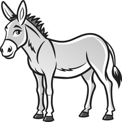 Esel Palmesel - Christliche Ostern - Vektor Art coloriert - für Powerpoint, Schule, Universität, Briefe