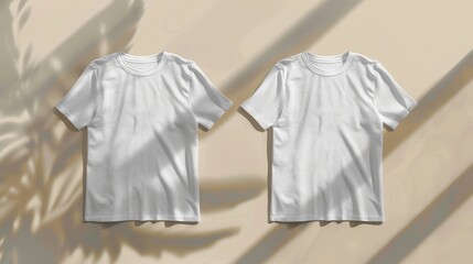 White blank t-shirt for visualizing prints and designs for designers. Mock up