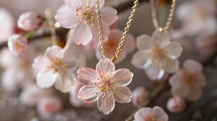 Cherry Blossom Flowers Jewelry Display