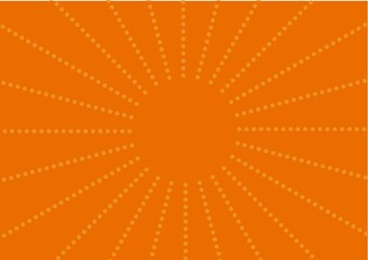 オレンジベースのドット集中線背景