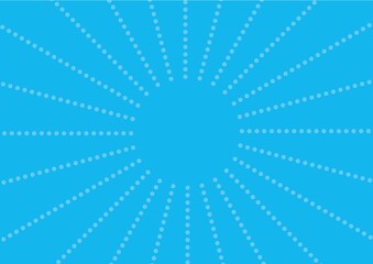 青ベースのドット集中線背景