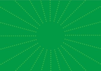 緑ベースのドット集中線背景