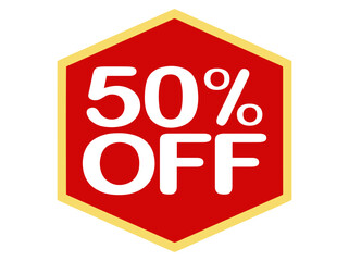 Discount Tag 50% Off Illustration
