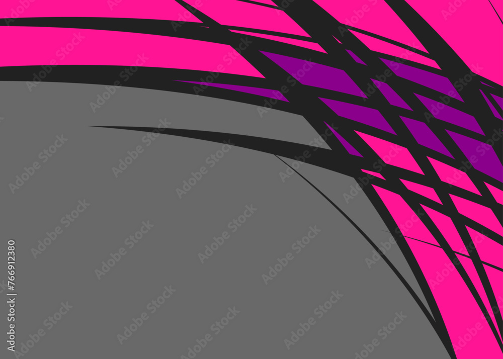 Poster abstract background with curved spike line pattern and with some copy space area