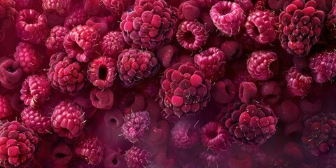 Organic Fruit Texture - Natural Raspberries