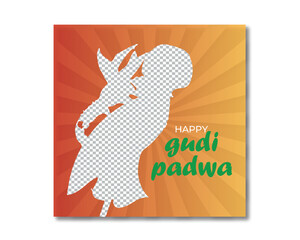 Free vector happy gudi padwa traditional