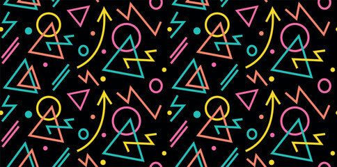 seamless lines, shape, circle, doodle, dot. abstract background in a minimalist style. modern pattern for print, paper, web design. vector art illustration.