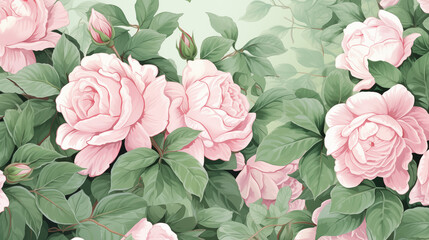 delicate pink roses illustration, flower background, flower wallpaper, flower illustration