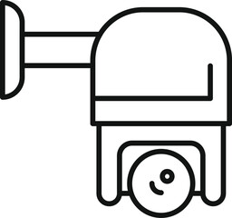 Security indoor camera icon outline vector. Key locker. Fintech safety door