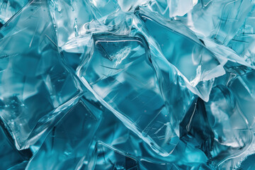 Closeup ice cubes texture. Background image. Created with Generative AI technology.