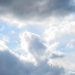 Fototapeta na wymiar White clouds against a blue sky background