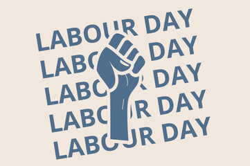 Labour day card. International workers day banner template. Vector illustration.