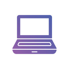 Gradient Color Laptop vector icon