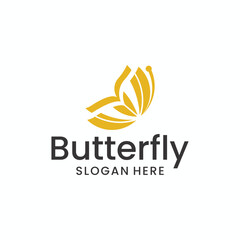 Vector butterfly beauty symbol collection logotype logo for luxury and elegant spa style business