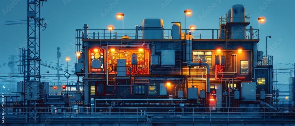 Poster an electric scheme to be used in design. illustration in color