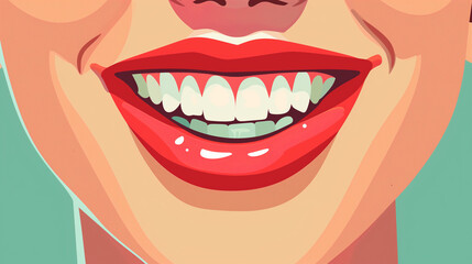 a smiling face with bright, healthy teeth, showcasing the beauty and importance of dental hygiene.