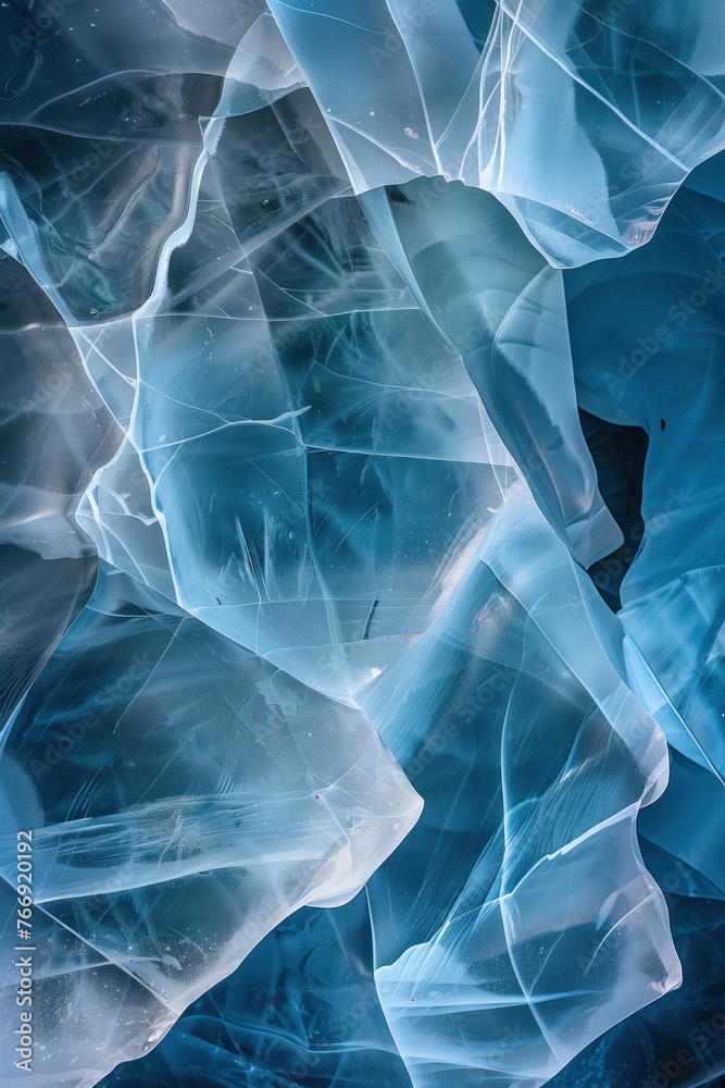 Poster closeup ice surface texture. background image. created with generative ai technology.