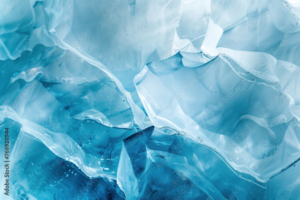 Poster closeup ice surface texture. background image. created with generative ai technology.