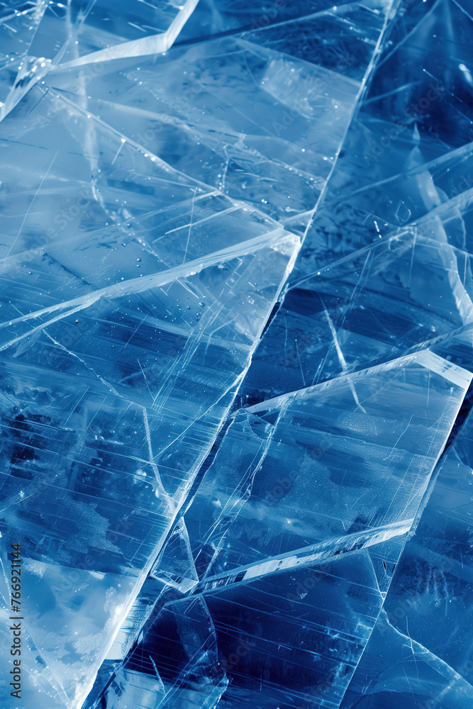 Poster closeup ice surface texture. background image. created with generative ai technology.