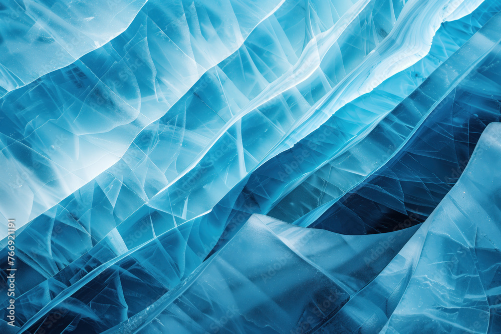 Poster closeup ice surface texture. background image. created with generative ai technology.