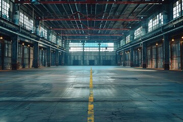 Empty warehouse or storehouse