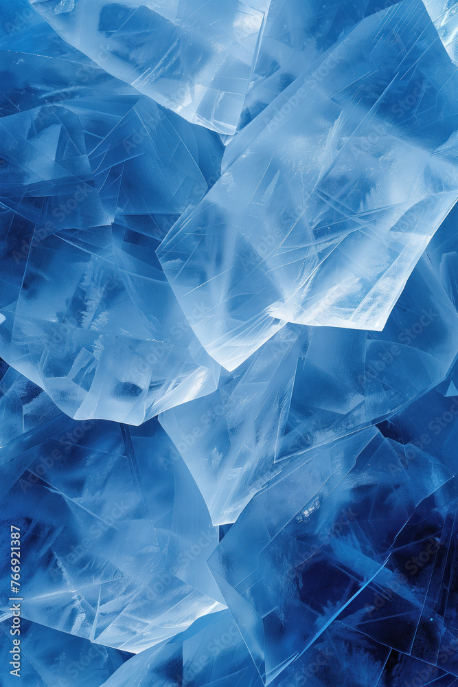 Poster closeup ice surface texture. background image. created with generative ai technology.