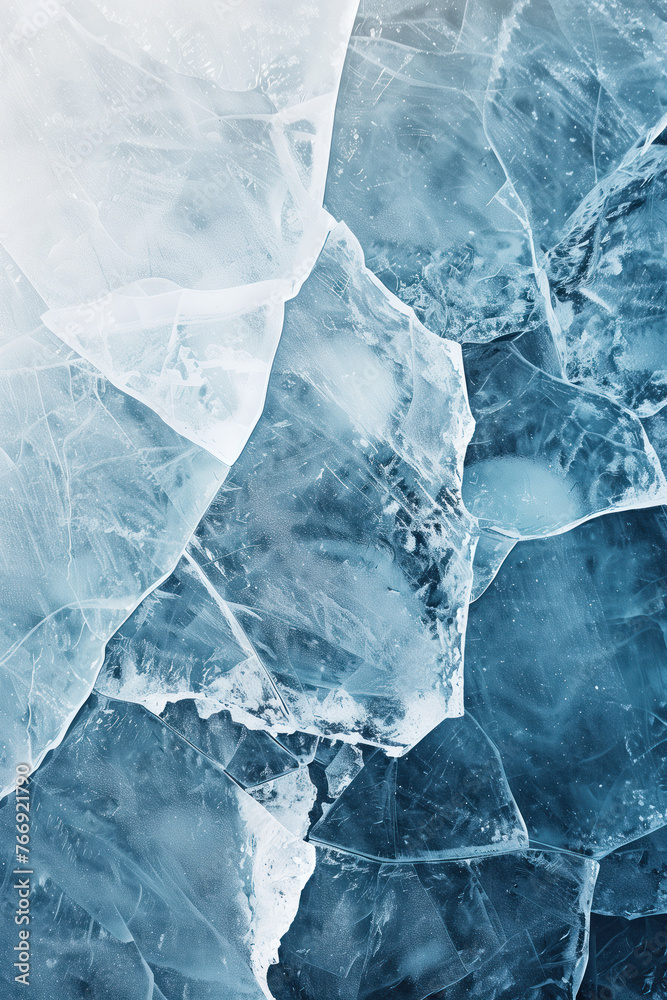 Poster closeup ice surface texture. background image. created with generative ai technology.