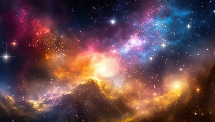 Naklejka premium Space, galaxies, nebulae, planets, stars, sun, planet science, colorful colors, wallpaper