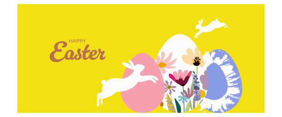 Happy Easter background for poster, cover or postcard.