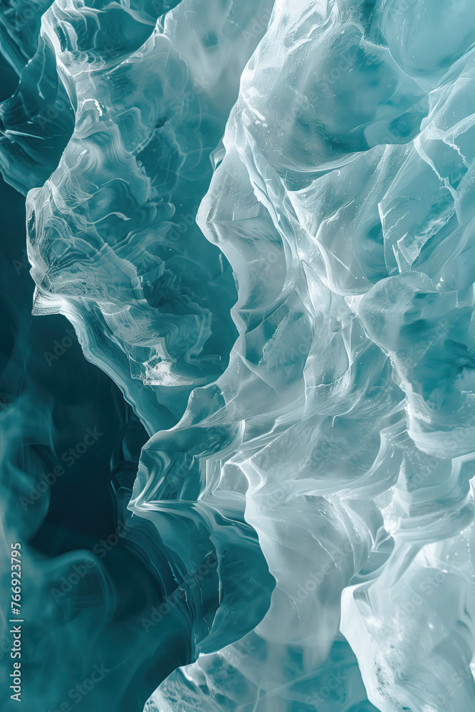 Poster closeup ice surface texture. background image. created with generative ai technology.