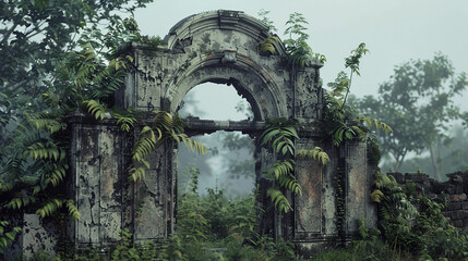 Mystical Ancient Ruins: A Glimpse into History - obrazy, fototapety, plakaty